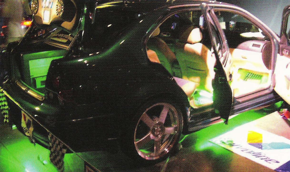 Colorful custom vehicle lighting installation