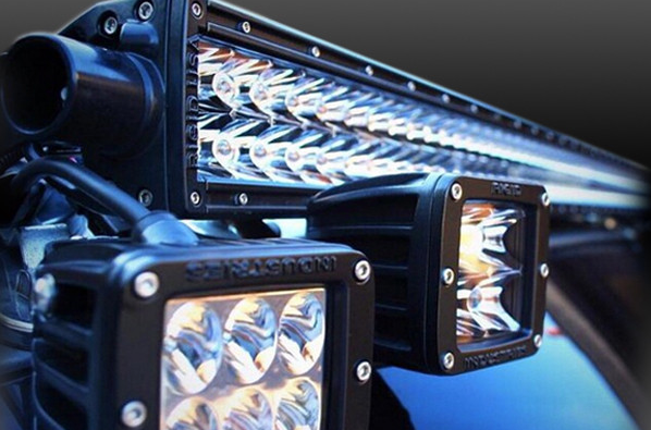 LED light bars and auxiliary vehicle lights